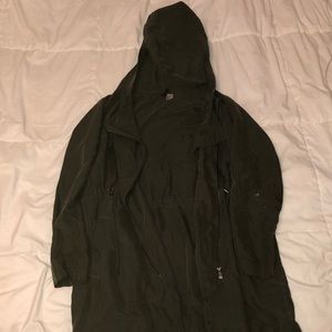 Dark green trench coat